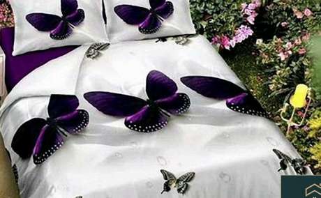 Cotton Comfort Butterfly Printed Double Bedsheet with Pillow Cover