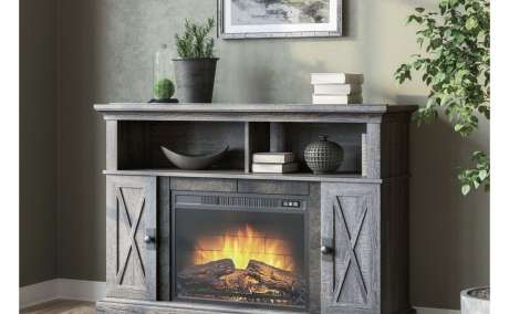 Kellum Media Fireplace Console for TV's up to 58 in, Multiple Finishes